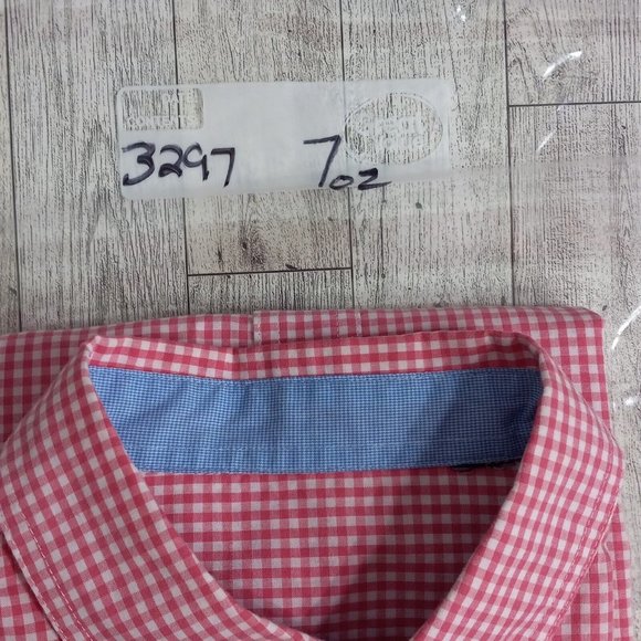 Chaps Shirt Men's Medium Button Up Pink Plaid Short Sleeve Dadcore Camp Outdoor - Picture 12 of 12